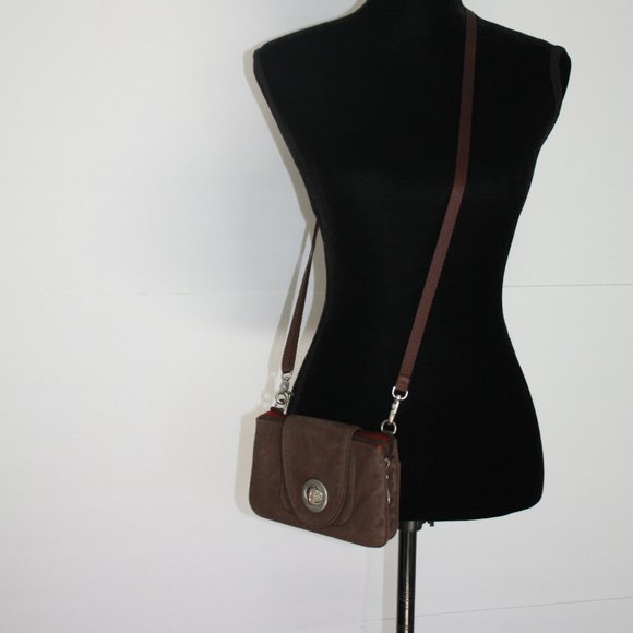 Baggallini Small Crossbody Brown with Animal Print - Picture 3 of 10